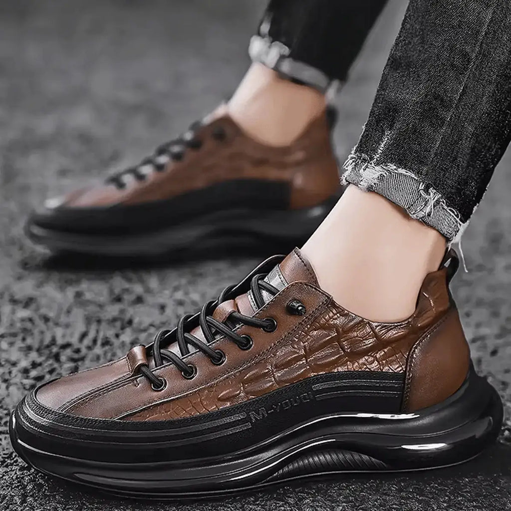 Drako® Men's Croc-Skin Sneakers