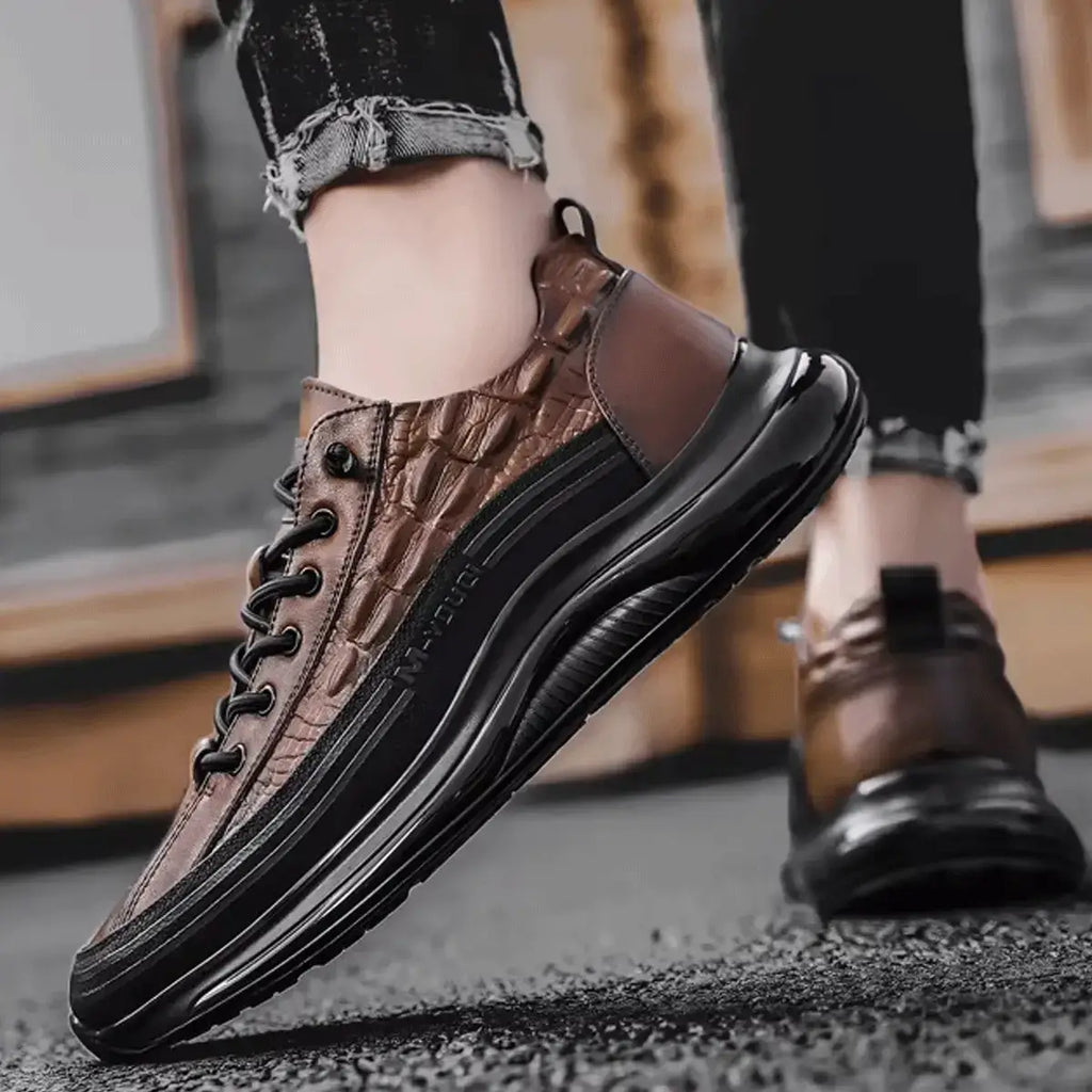 Drako® Men's Croc-Skin Sneakers