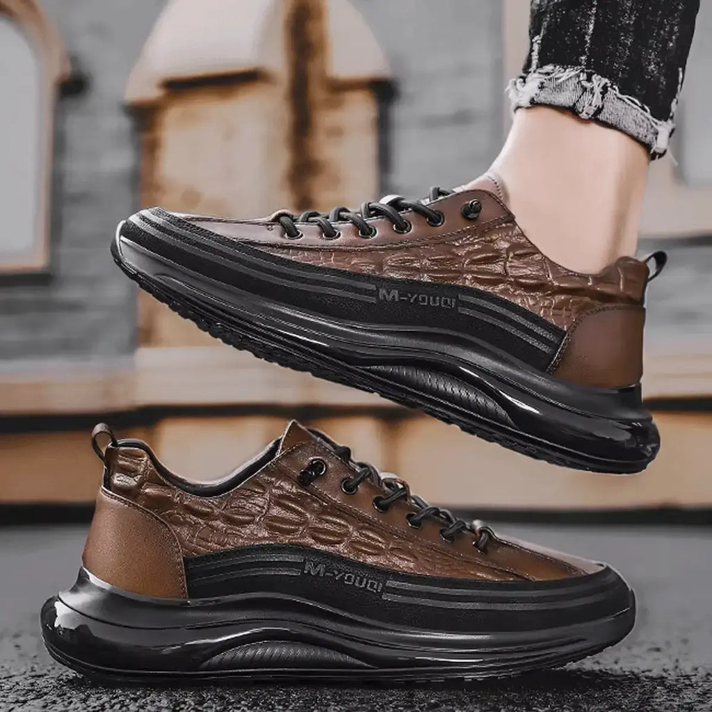 Drako® Men's Croc-Skin Sneakers