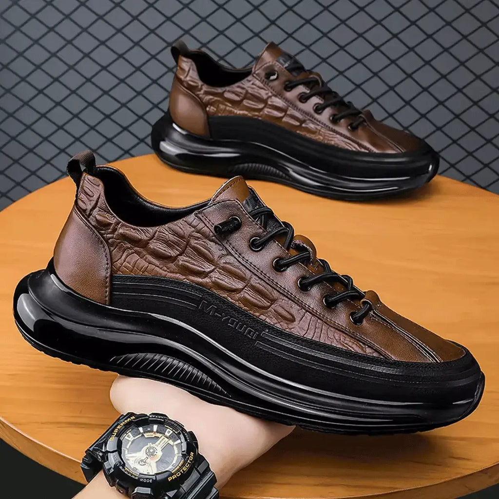 Drako® Men's Croc-Skin Sneakers