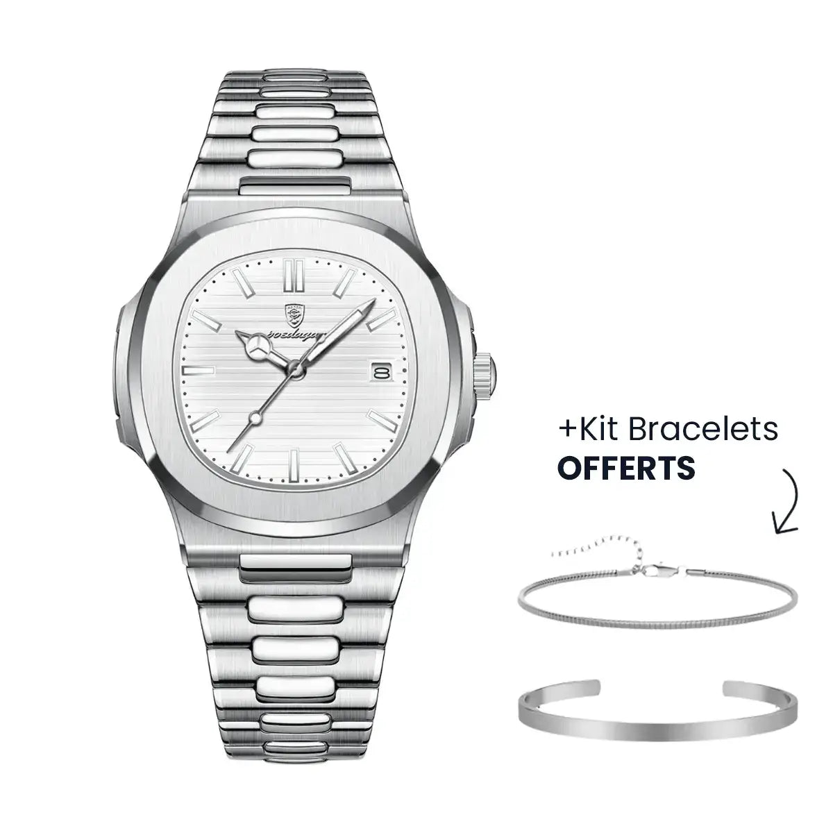 Herren Luxe Nautilus™ Uhr mit kostenlosem Armband-Set – Ein unschlagbares Angebot!